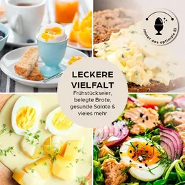 GOURMETmaxx Eierkocher 6 Eier + Eipicker Weiß