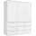 mokebo Drehtürenschrank Der Grenzenlose 150 x 187 x 58 cm Weiß