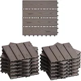 Woltu Terrassendiele 30 x 30 cm braun