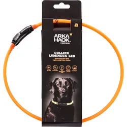 Hundehalsband leuchtend rund orange EINHEITSFARBE 65 CM