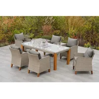 Merxx Avellino Set 7-tlg. Gartentisch 200 x 100 cm