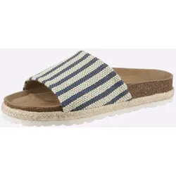 Pantolette BIO TIME, Gr. 42, blau (marine), Textil, sportlich, Schuhe