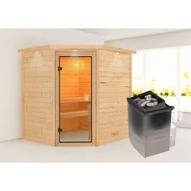 Karibu Elea inkl. 9 kW Ofen + int. Steuerung + Dachkranz