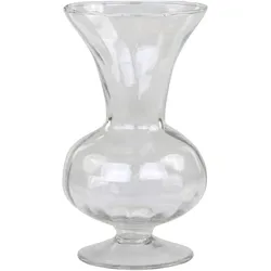 Chic Antique Glasvase auf Fuß, H18/D10 cm, klar