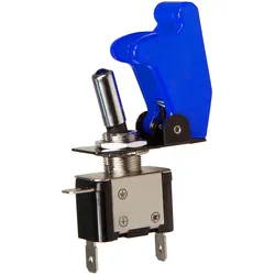 Kippschalter mit Schutzkappe und LED, 12V / 20A, blau