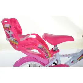 DINO BIKES Unicorn 14 Zoll RH 25 cm weiß/rosa