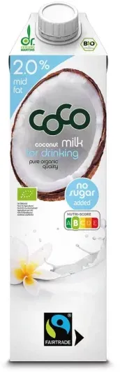 Dr. Antonio Martins Coconut Milk Pur 2,0% Fett bio 1L