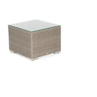 Natur24 Lounge-Beistelltisch Residence Polyrattan Stone-Grey Stuhl