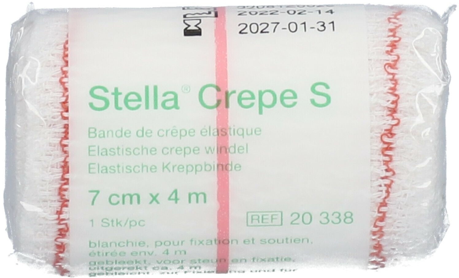 Stella® Crepe S Bande de crêpe élastique 7 cm x 4 m 1 pc(s) bande(s) de gaze