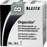 Leitz 500 LEITZ Ziffernsignal Orgacolor '8', auf Rolle, grau