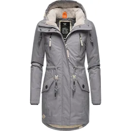 Ragwear Wintermantel "Elsie Melange", Damen, Gr. XXXL(46), grau, Obermaterial: 100% Polyester. Innenfutter: 100% Polyester. Wattierung: 100% Polyester, figurumspielend ca.