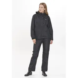 Regenanzug WEATHER REPORT "Carlene", Kinder, Gr. 48, schwarz, 100% Polyester, mehrfarbig, casual, Sportanzüge, mit umweltfreundlicher Beschichtung (PFC-frei)