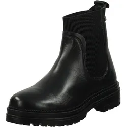 Stiefelette LAZAMANI "Lazamani Stiefelette Leder/Textil", Damen, Gr. 41, schwarz, Leder, Textil, casual, Schuhe