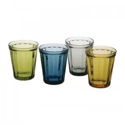 Olympia Cabot getafelte Glas Tumbler blau 26cl (6 Stück)