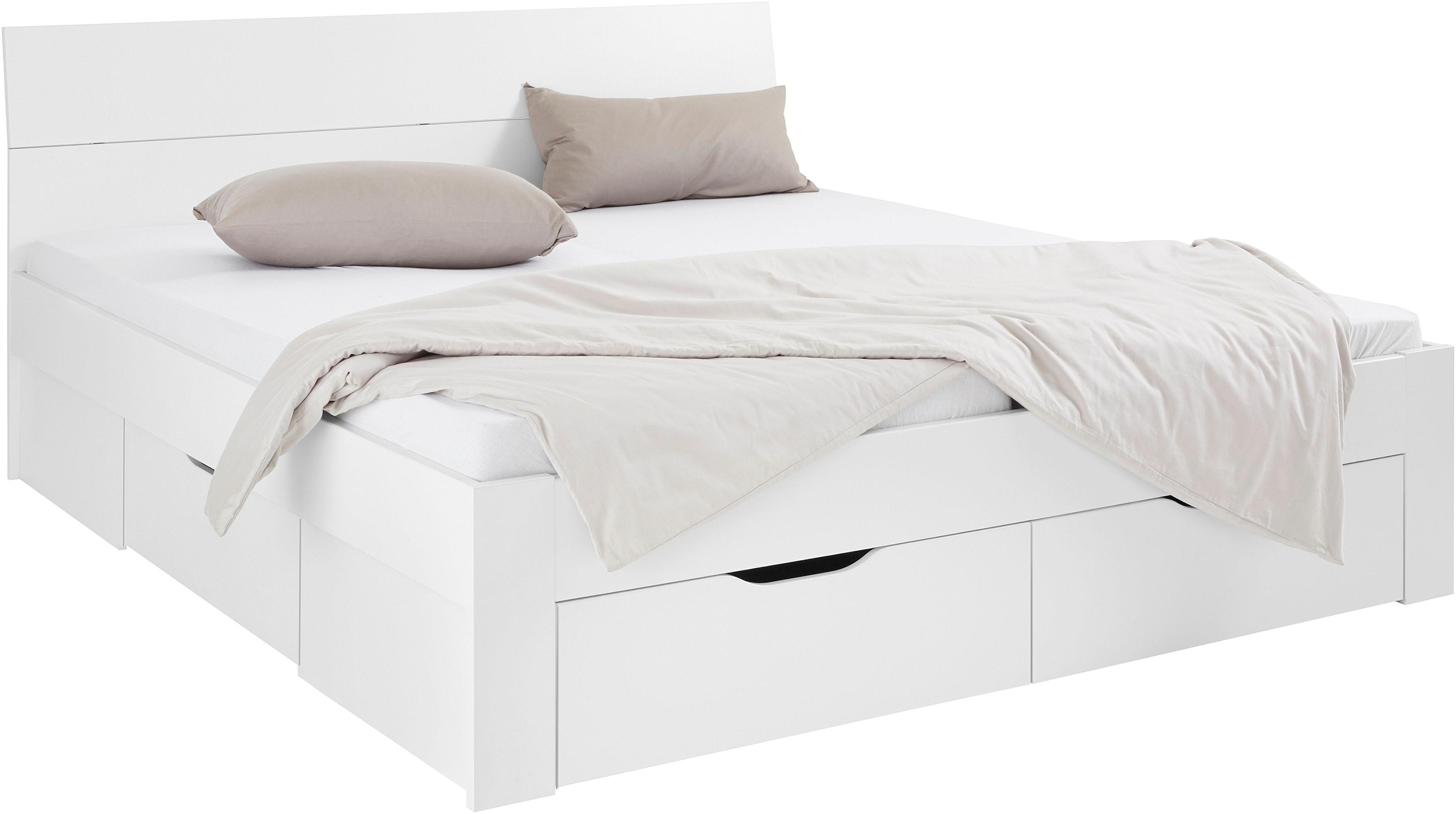 Bett RAUCH "Flexx" Betten Gr. Liegefläche B/L: 180 cm x 200 cm Betthöhe: 41 cm, kein Härtegrad, ohne Matratze, weiß Betten mit Bettkasten