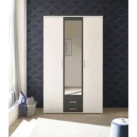 Pol-Power Drehtürenschrank Hanau 120 x 196 x 54 cm Weiß/Graphit