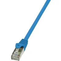 Logilink CP1036S RJ45 Patchkabel CAT 5e F/UTP 1.00 m Blau mit Rastnasenschutz 1 St.