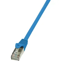Logilink CP1036S RJ45 Patchkabel CAT 5e F/UTP 1.00 m Blau mit Rastnasenschutz 1 St.