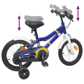 vidaXL Kinderfahrrad 12 Zoll blau/weiß