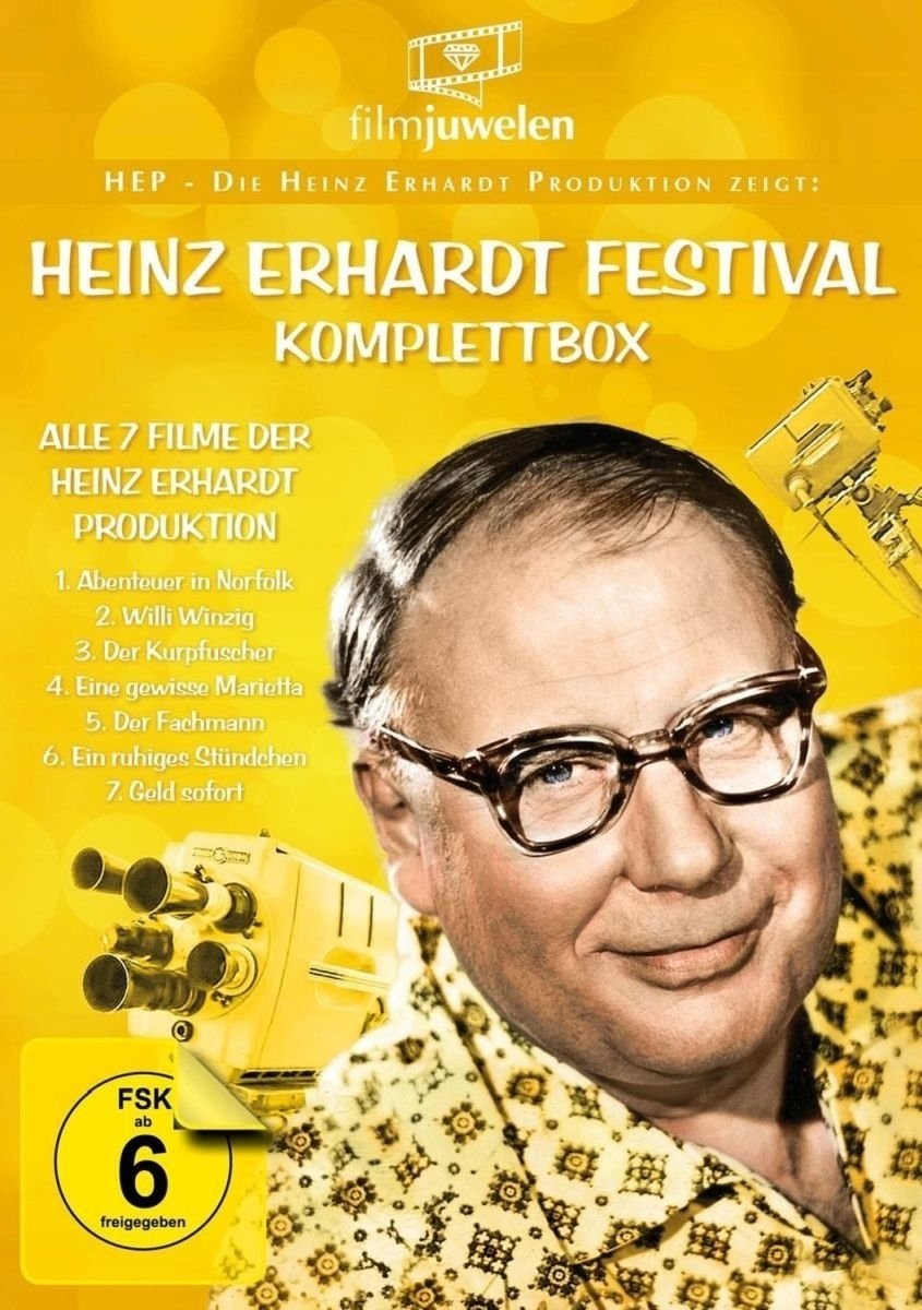 Heinz Erhardt Festival Komplettbox - Die ARD-Serie mit allen 7 Filmen der Heinz Erhard Produktion inkl. Willi Winzig & Geld sofort (Fernsehjuwelen) [3 DVDs] (Neu differenzbesteuert)