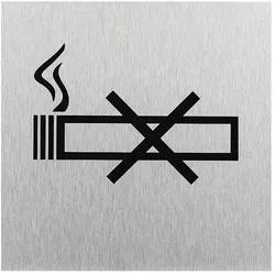 ProPlus SF_972131 Aluminium Türschild "Bild Rauchen verboten" 120x120mm Tür Schild