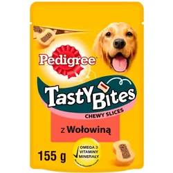 PEDIGREE Tasty Bites Chewy Slices 155g: Hundeleckerlis mit Rindfleisch