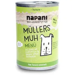 Bio Menü für Hunde Müllers Muh mit Rind und Kartoffeln 400 g