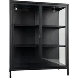 House Nordic Vitrine BRISBANE 80 x 40 x 101,5 cm Schwarz
