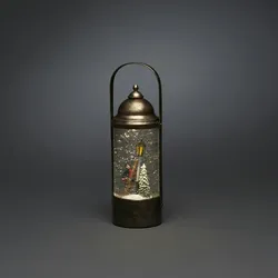 Konstsmide LED Wasserlaterne, Charles Dickens Stil,wassergefüllt, 1 warm weiße Diode, Timer, 1 warm weiße Diode, batteriebetr., Innen - 4349-000