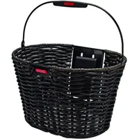KLICKfix Fahrradkorb Structura oval schwarz