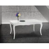 alesvelt Wohnzimmertisch LUKENS XXL im Barockstil Hochglanz MDF 160cm - 200cm, Barockstil