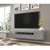 BIM Furniture Aura TV-Lowboard 200 x 37 x 42 cm Grau MDF
