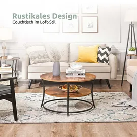 holz4home® Couchtisch Lillie mit 2 Ablagen