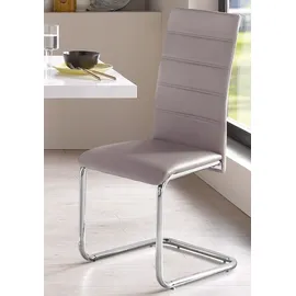 INOSIGN Freischwinger »Adora« (Set) 2 oder 4 Stück) Bezug in Kunstleder, verchromtes Metallgestell braun