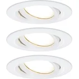 Paulmann Bad-Einbauleuchte 3er Set 18 W Weiß Aluminium