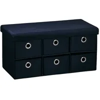 KESPER Sitzbank mit Aufbewahrungsboxen schwarz, |