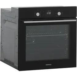 Backofen autark Einbau Herd Grill Heißluft LED Timer Ofen Schwarz Respekta