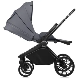 lionelo MIKA PLUS 3-in-1 Buggy 0-48 Monate bis zu 22 kg Babywagen bis zu 9 kg Kindersitz Babytrage bis zu 13 kg, Rückenlehne verstellbar, Dämpfung, 360° Räder, XXL-Verdeck