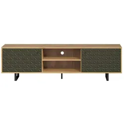 Ebuy24 Sentra TV Tisch grün, Eiche dekor.