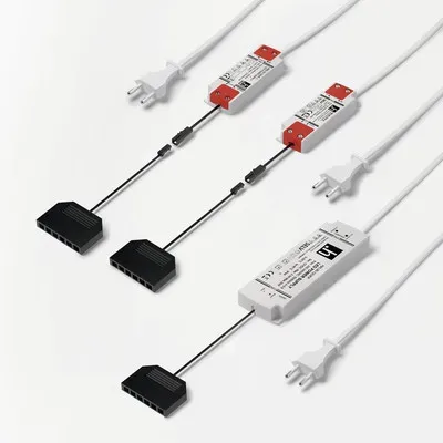 LED-Vorschaltgerät, Euroflachstecker, EVG 12V, 0-15W, 12 Volt DC - weiß