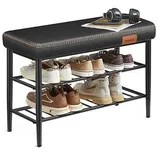 VASAGLE Sitzbank LSB054B01 schwarz Kunstleder 80,0 cm