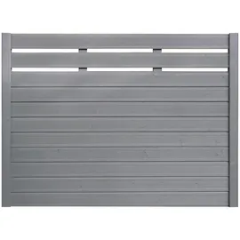 BM Massivholz Sichtschutzzaun-Element Typ 139 180 cm x 135 cm Basaltgrau