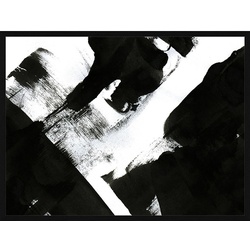 ANY IMAGE Digitaldruck »Schwarz Abstrakt«, Rahmen: Buchenholz, Schwarz