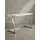 KADIMA DESIGN Schreibtisch SARNOT: Hochglanz-Design, Metallgestell, 120x55x76 cm, Weiß/Gold/Silber.