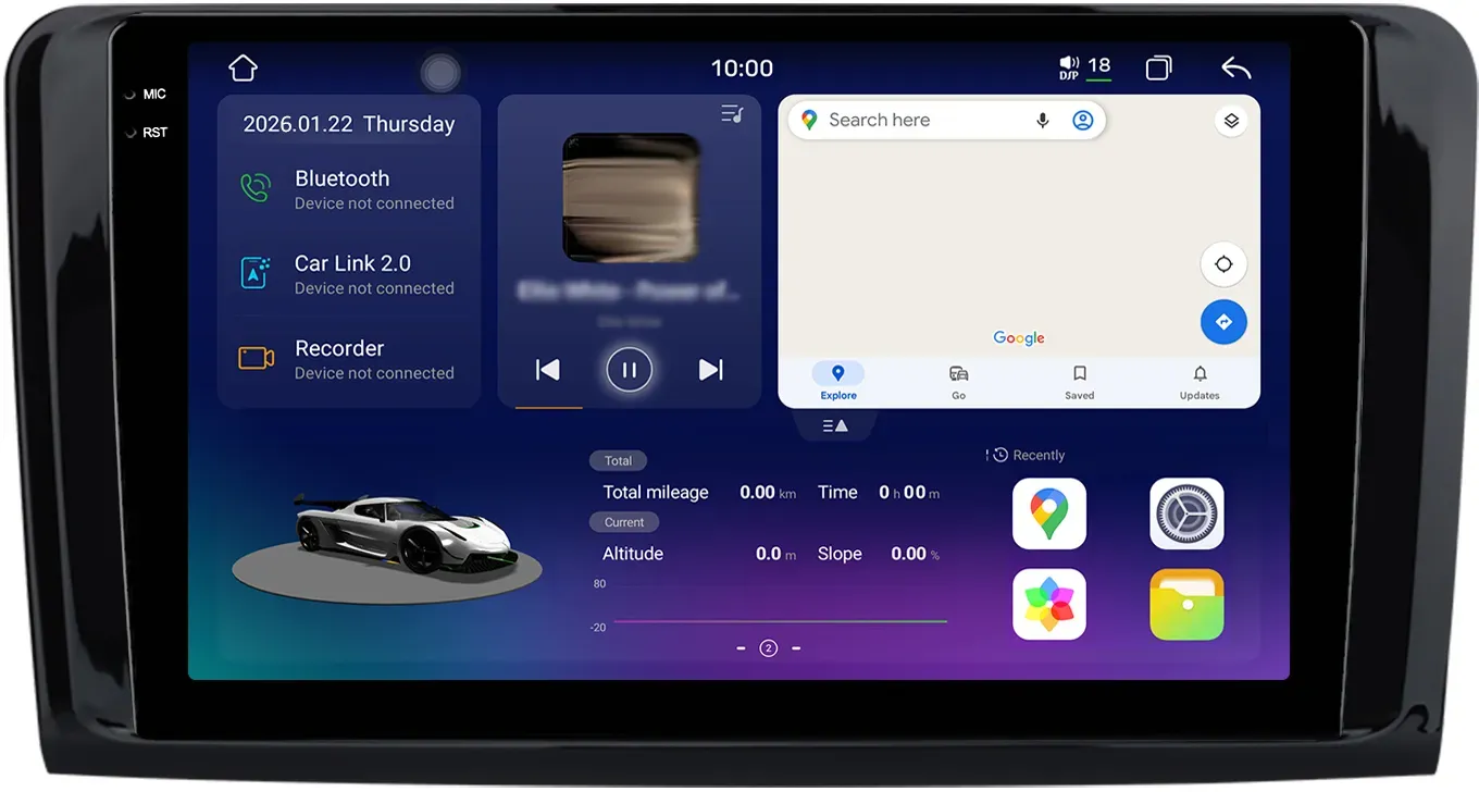 Junsun 2K-Display Radio für Mercedes M-Class W164 GL X164 CarPlay Android Auto Bluetooth - 6+128GB