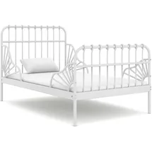 vidaXL Ausziehbett Nissa 80 x 200 cm Metall weiß