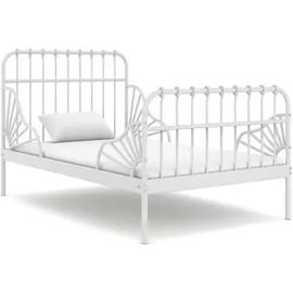 vidaXL Ausziehbett Nissa 80 x 200 cm Metall weiß