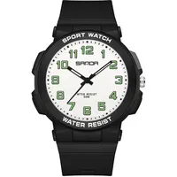 Alienwork Kinderuhr Jungen Mädchen Schwarz Kautschuk-Armband Weiss Kinder-Uhr Wasserdicht 5 ATM Sportlich