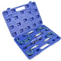 Wiltec Mikrometer Set, 0-100 mm, Messgenauigkeit 0,01 mm, Werkzeugset