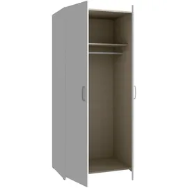 Forte Kleiderschrank 2 Dekore, Mehrzweckschrank, Einlegeböden optional weiß